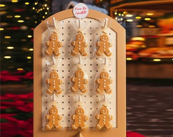 Hook Display Countertop – Cardboard and Plexiglas Eco Stand with Recycled Resin Hooks for Fairs, Shops and Crafts