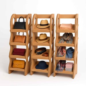 Cardboard Inclined Display – Floor Shelf with 30 degrees Slanted Shelves for Trade Shows and Shops