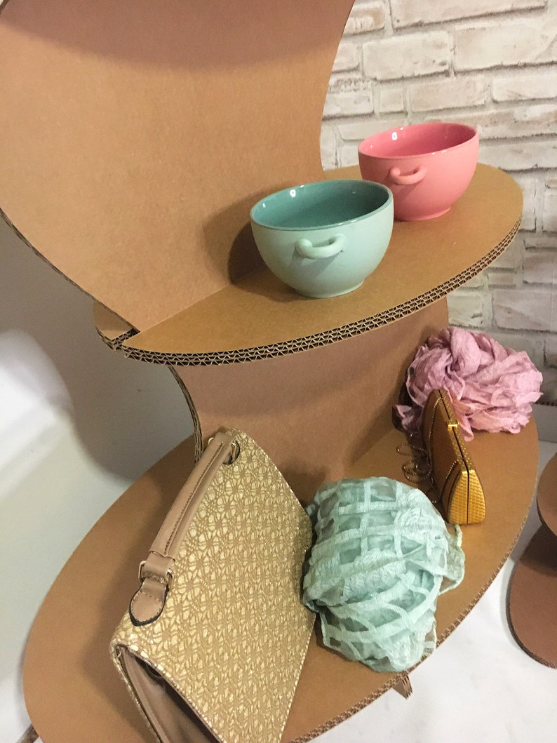 Cardboard Display Shelf Jewelry Display Holder Open Shelving Etsy