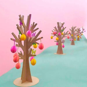 Árbol de cartón para escenografía, árbol tridimensional para instalaciones, eventos, ferias.