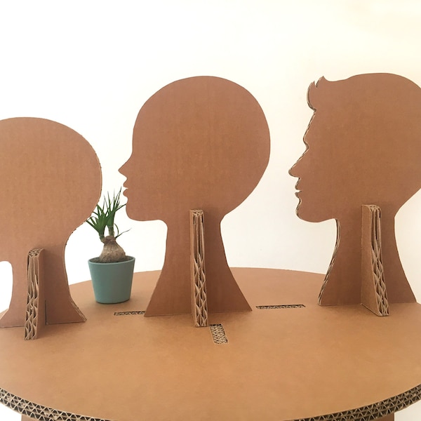 Mannequin head display, hairband display, hat stand display, market display, SET of 3