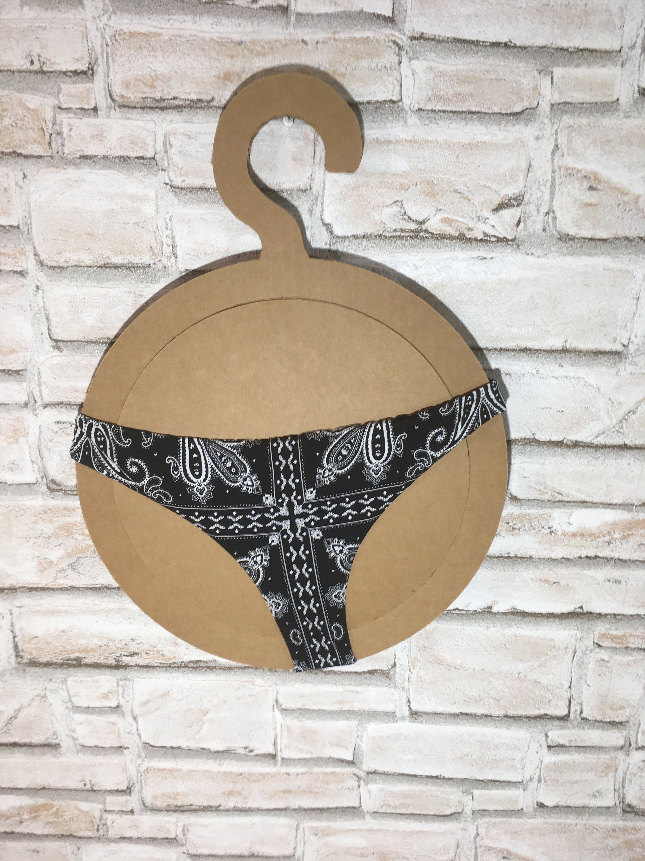 5 Cardboard Round Bikini Hangers Custom Hanger Circular Etsy UK