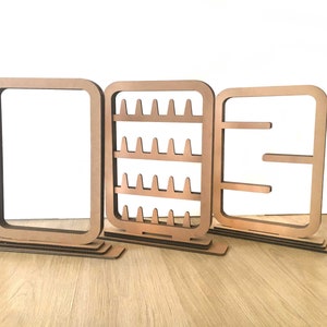 Conjunto de 3 displays de joias de grife, display de colar, display de anel, display de pulseira, display de papelão
