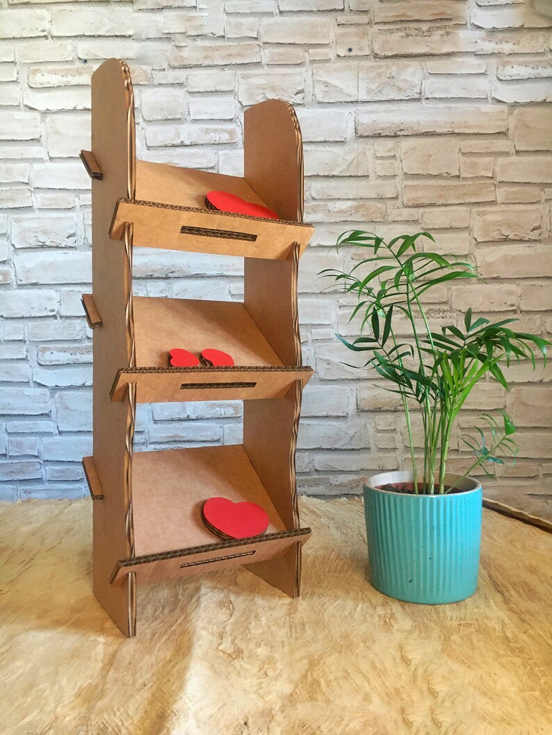 Display Shelf Inclined Shelves Merchandise Display Stand Etsy
