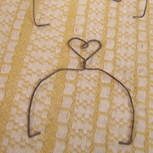 Set of 4 Mini Wire Heart handles craft supply made in Texas image 2