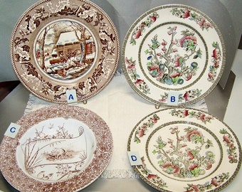 Johnson Bros Frozen Up, or Indian Tree, or Copeland  Cairo  1885 antique dinnerware collector plates bo