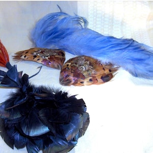 VINTAGE Millinery Feathers 2different Styles from the 1950s