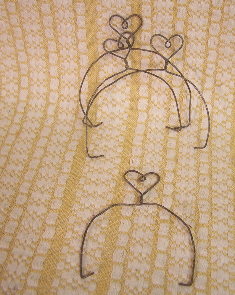 Set of 4 Mini Wire Heart handles craft supply made in Texas image 2