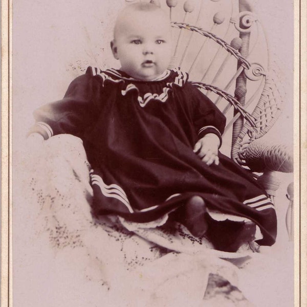 Cute Baby cabinet card Schuberts  Kiel and Chilton Wisconsin 1880s