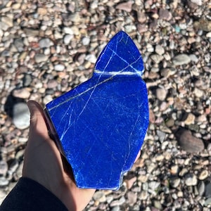 7.5” Natural Lapis Lazuli Stands by itself at 3.25 lbs