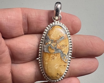 Maligano Jasper and .925 Sterling Silver Pendant