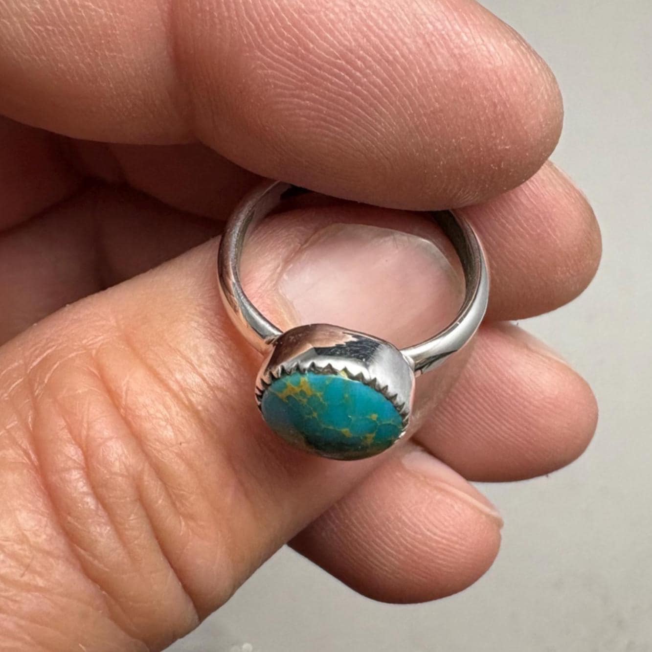 Campitos Turquoise .925 Sterling Silver Ring - Etsy