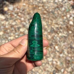 Polished Malachite Stalactite