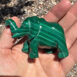 Malachiet olifant dierensnijwerk