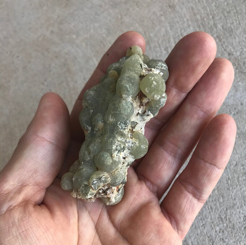 Botryoidal Prehnite with Stilbite and Epidote image 8