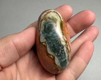 Polychrome Jasper Palm Stone also called Desert Jasper