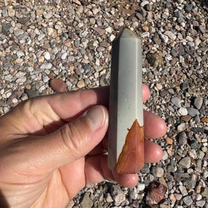 Polychrome Jasper also called Desert Jasper Tower Obelisk 3.8” tall from Madagascar