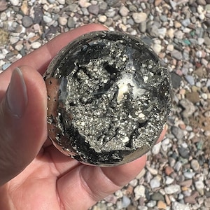 52mm Pyrite Sphere: Peruvian Crystal Decor