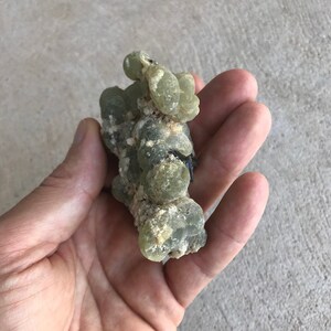 Botryoidal Prehnite with Stilbite and Epidote image 5