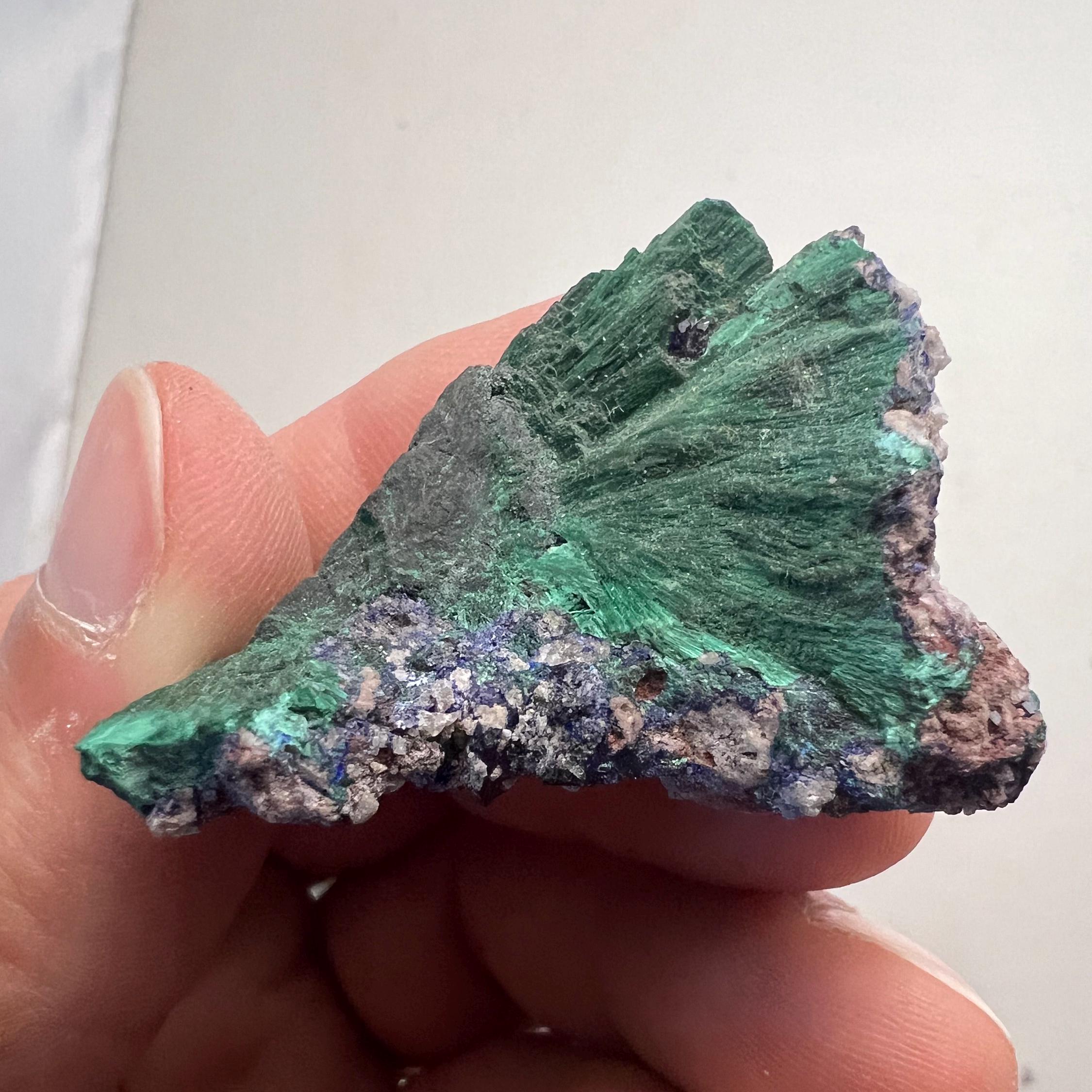 アズライトとマラカイトの共生(銅鉱石）ミルピラス鉱山（メキシコ