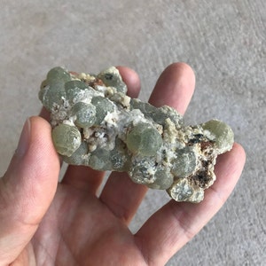 Botryoidal Prehnite with Stilbite and Epidote image 4