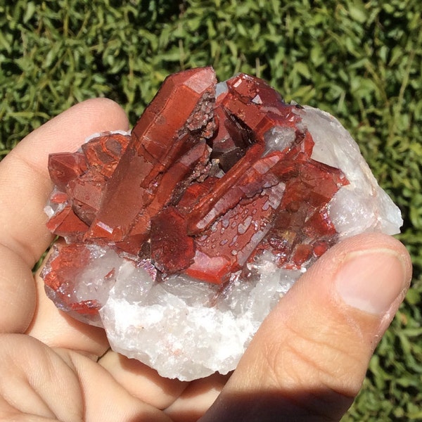 Hematite included Phantom Quartz / Red Phantom Quartz Points