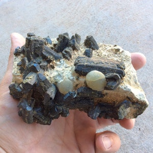 Epidote with Prehnite On Matrix