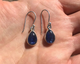 Blue Kyanite and .925 Sterling Silver Earrings
