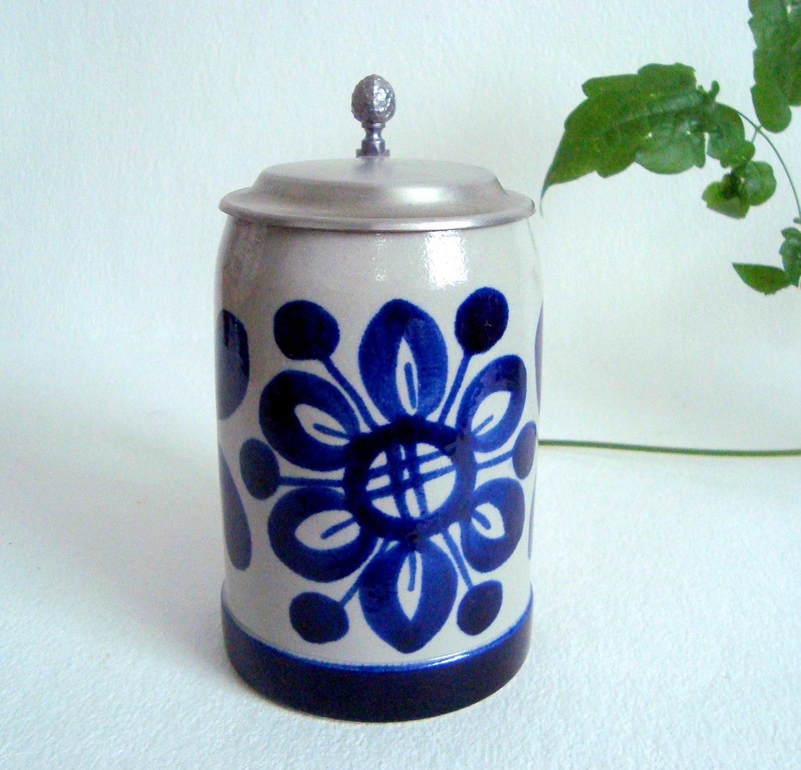 Vintage Original King Stein With Pewter Lid and Hand Painted - Etsy