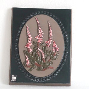 JIE Keramik Ceramic wall hanging  by Aimo Nietosvuori, Heather 'Ljung' motif.