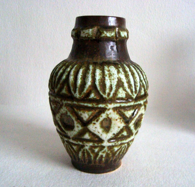 Pitcher vase by Bay Keramik  with geometric pattern  in 