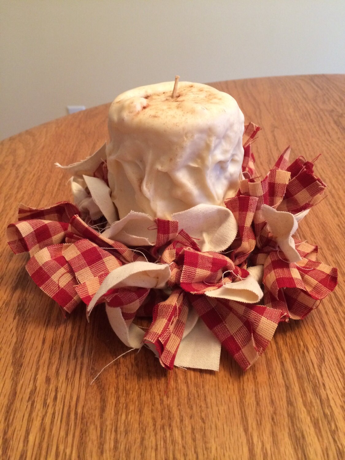 Primitive Rag Candle/Jar Ring Etsy