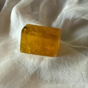 Yellow Fluorite Freeform Block - Polished Gemstone - Altar Crystal