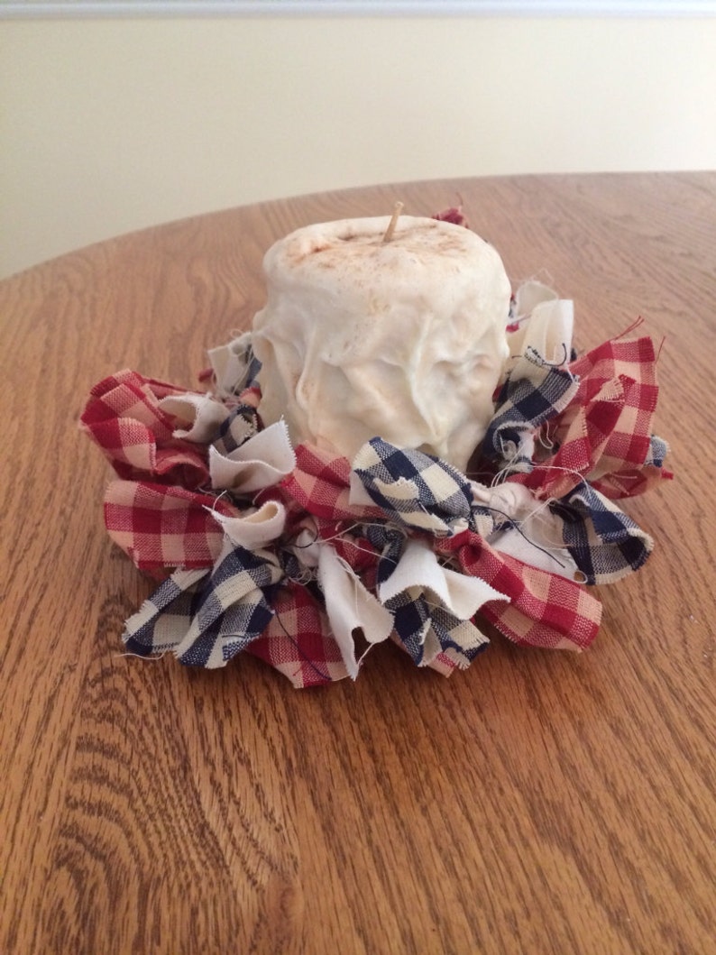 Primitive Rag Candle/Jar Ring Etsy
