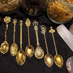 Apothecary Spoon | Tea Spoon | Fairy Spoon | Small Decorative Spell Spoon | Herb Spoon | Magical Kitchen Witch Spoon