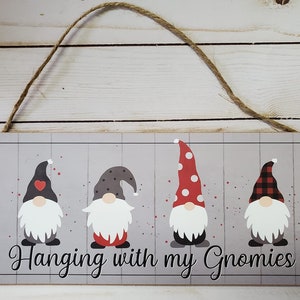 Gnome Door Hanger, Gnome Wreath Attachment, Gnome Decor, Gnome Life, Gnome sign for Wreath