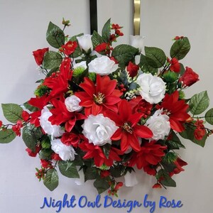 Memorial Flowers for Loved Ones Grave, Cemetery Flowers, Cemetery Saddle, Cemetary Flowers for Grave, Holiday Memorial Flower Saddle