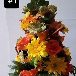 Memorial Flowers for Loved Ones Grave, Cemetery Flowers, Cemetery Flowers for Vase, Cemetary Flowers for Grave, Fall Memorial Flowers