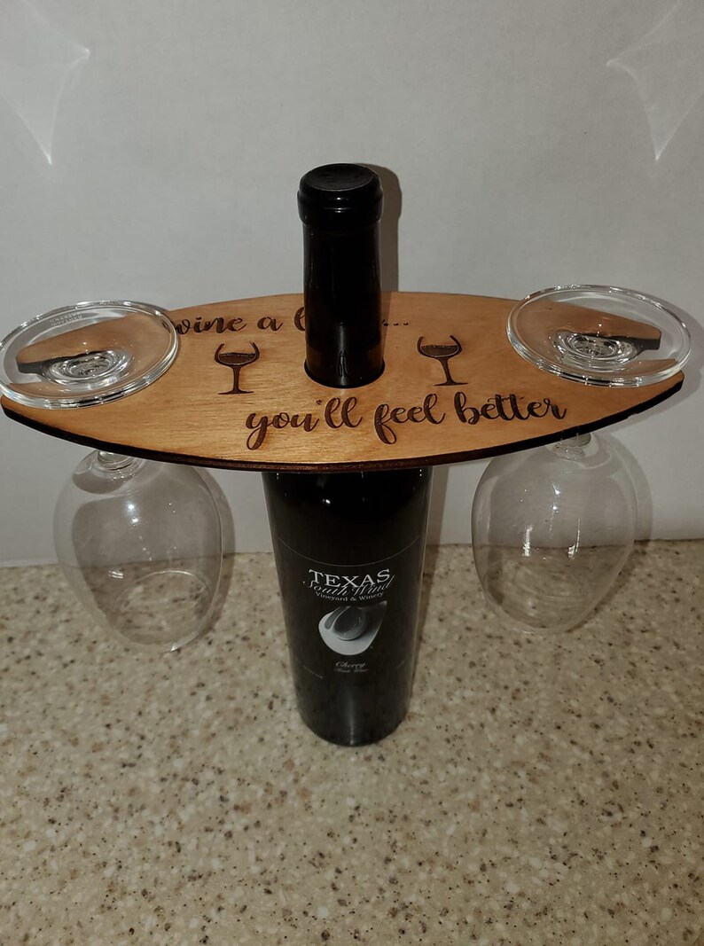 Personalized Wood Wine Caddy Wine Lovers Gift Wedding Gift