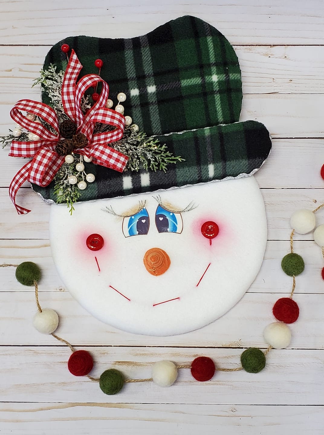 Plush Snowman Kit: Blk/Wht Check (XC6194) – The Wreath Shop