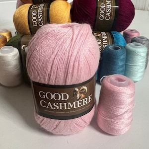 Cashmere, Mongolian Cashmere Soft anti-pilling Cashmere 371 yards, 340 meters Antipilling Super Soft, baby yarn, knitting crocheting