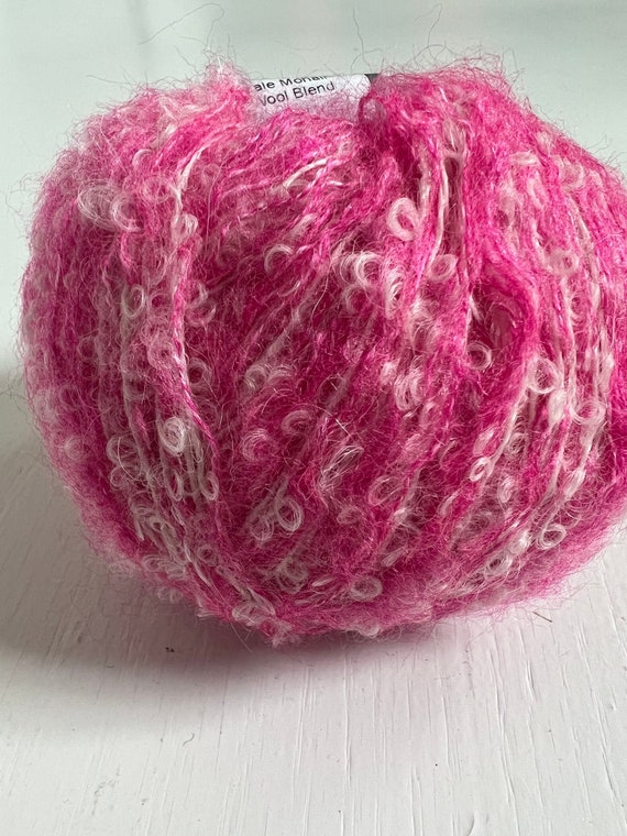 ARGUE KID MOHAIR&ALPACA＆WOOL BLEND YARN Pink White Ice Kid Mohair Alpaca Wool Blend Yarn, 50 Gram - Etsy