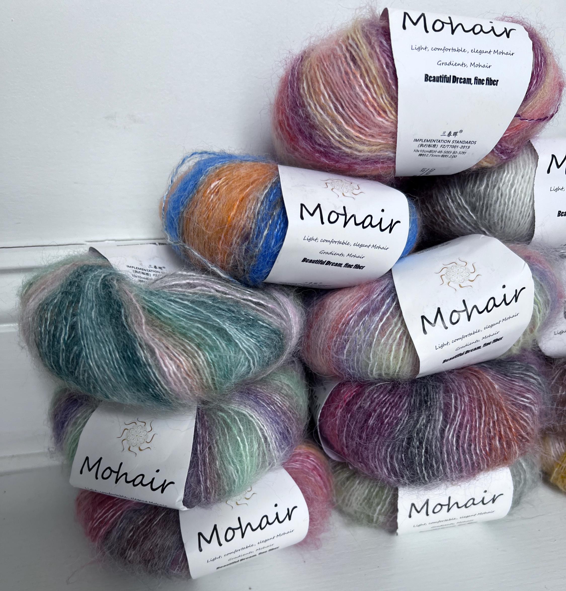 【SYUMAN.】 HANDMADE KID MOHAIR KNIT Yarnsmiths Kid Mohair Silk Hand Dye | Substitutes