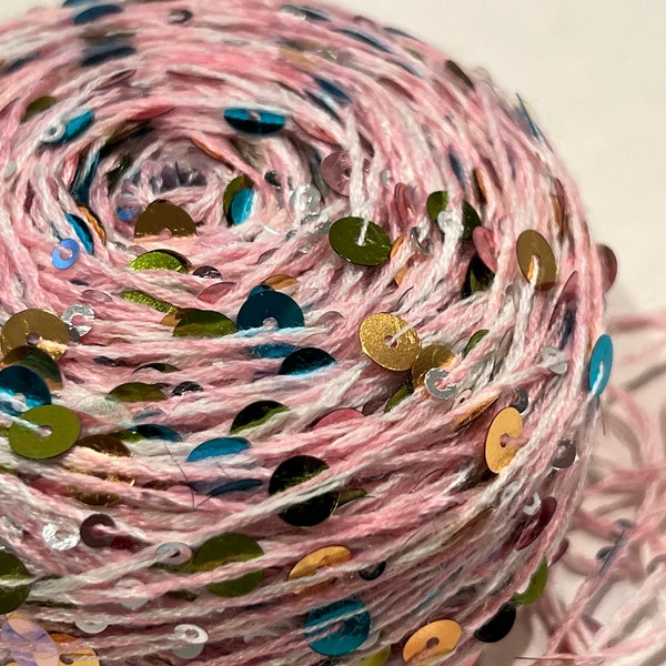 Sequin yarn Luxury Yarn sparkly, shiny decorative crochet knitting yarn