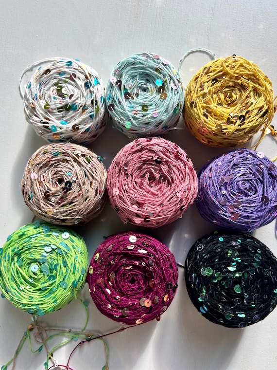 lentejuelas, hilo lentejuelas, hilo