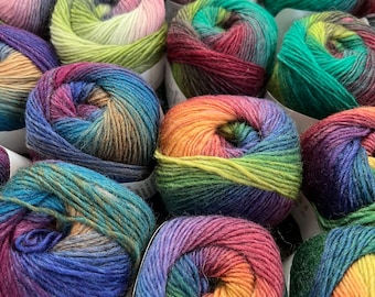 Rainbow Worsted Wool Yarn, Rosecolor, 50gr (196 yards)