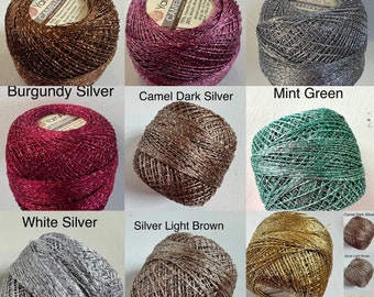 Metallic Lurex Yarn Art Camellia – Fine Glitter Embellishment Thread