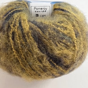 Pomeroy Green Shades, Grey, Blue Baby Alpaca, Extrafine Merino wool, 26% Acrylic yarn by Ice 50 grams, 1.76 oz, 218 yards
