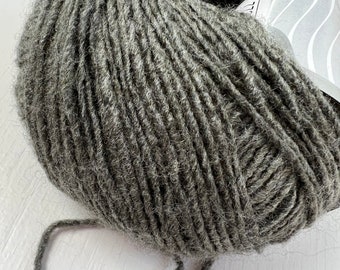 Light Grey Wool Blend Yarn, DK Weight, 50g