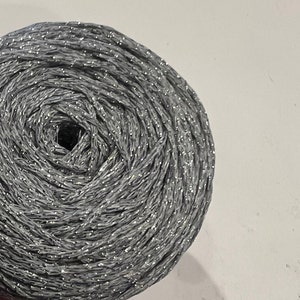 Sparkle yarn, gloss and shine yarn, lurex, metallic yarn silver Glitter Luxury Lurex Yarn soft sparkly, shiny